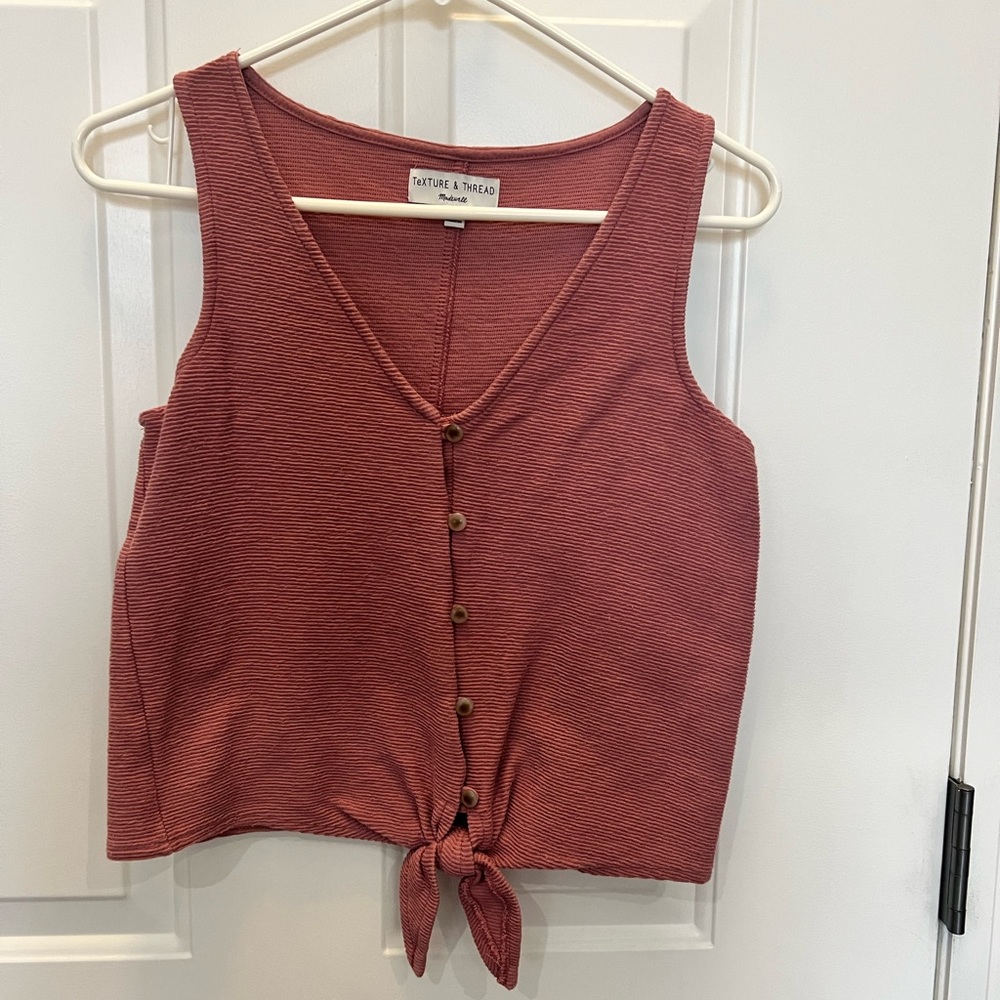 Madewell Texture And Thread Button Tank Top With … - image 3